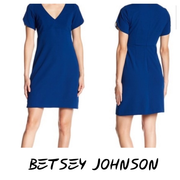 Betsey Johnson Dresses & Skirts - Betsey Johnson Royal Blue Crepe V-Neck Dress
